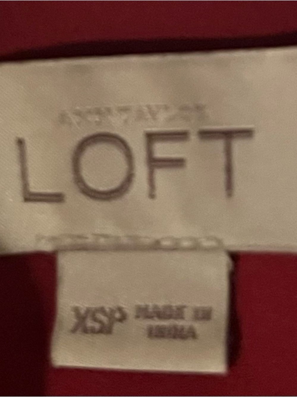 LOFT Crimson Red Women's Top Sz XSP ORIG $98+! DESIGNER DEAL!!